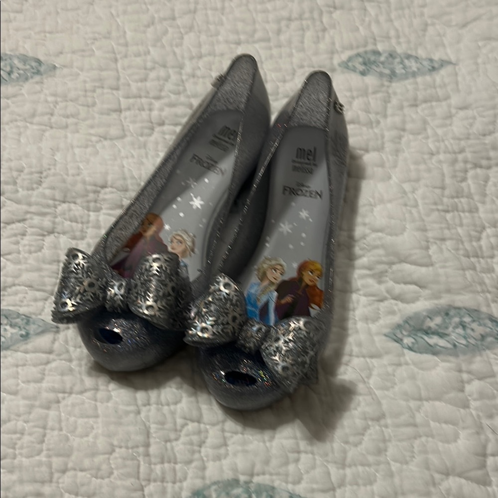 Mini Melissa Frozen Silver Dress Shoes